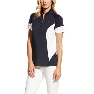 Baselayer Damskie Ariat Cambria Jersey 1/4 Zip Baselayer Granatowe | PL-255496
