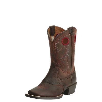 Buty Kowbojki Dziecięce Ariat Heritage Roughstock Cowboy Western Brązowe | PL-477096