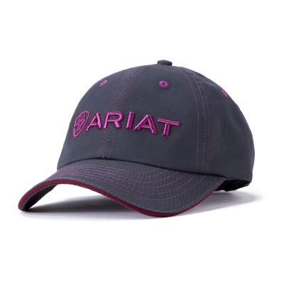 Czapki Damskie Ariat Team II Caps Ciemny Szare Fioletowe | PL-515833