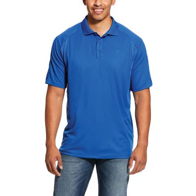 Koszulki Polo Męskie Ariat AC Królewski Niebieski Niebieskie | PL-545674