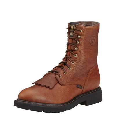 Kozaki Robocze Męskie Ariat Cascade 8" Koronkowe Up Miedź | PL-224762